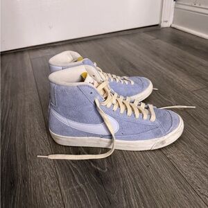 Nike High-Top Sneakers in Light Blue and Cream
